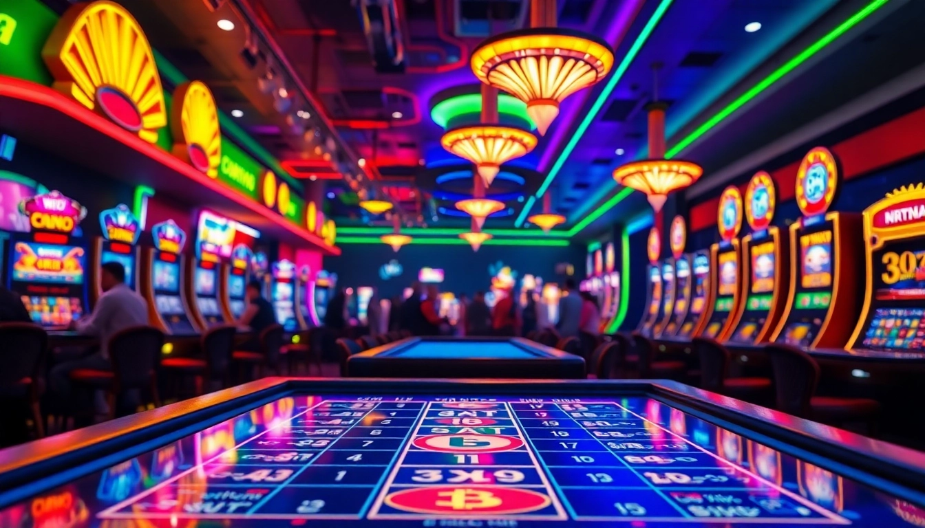 Le crypto casino attire une salle vibrante de jeux avec une ambiance animée.
