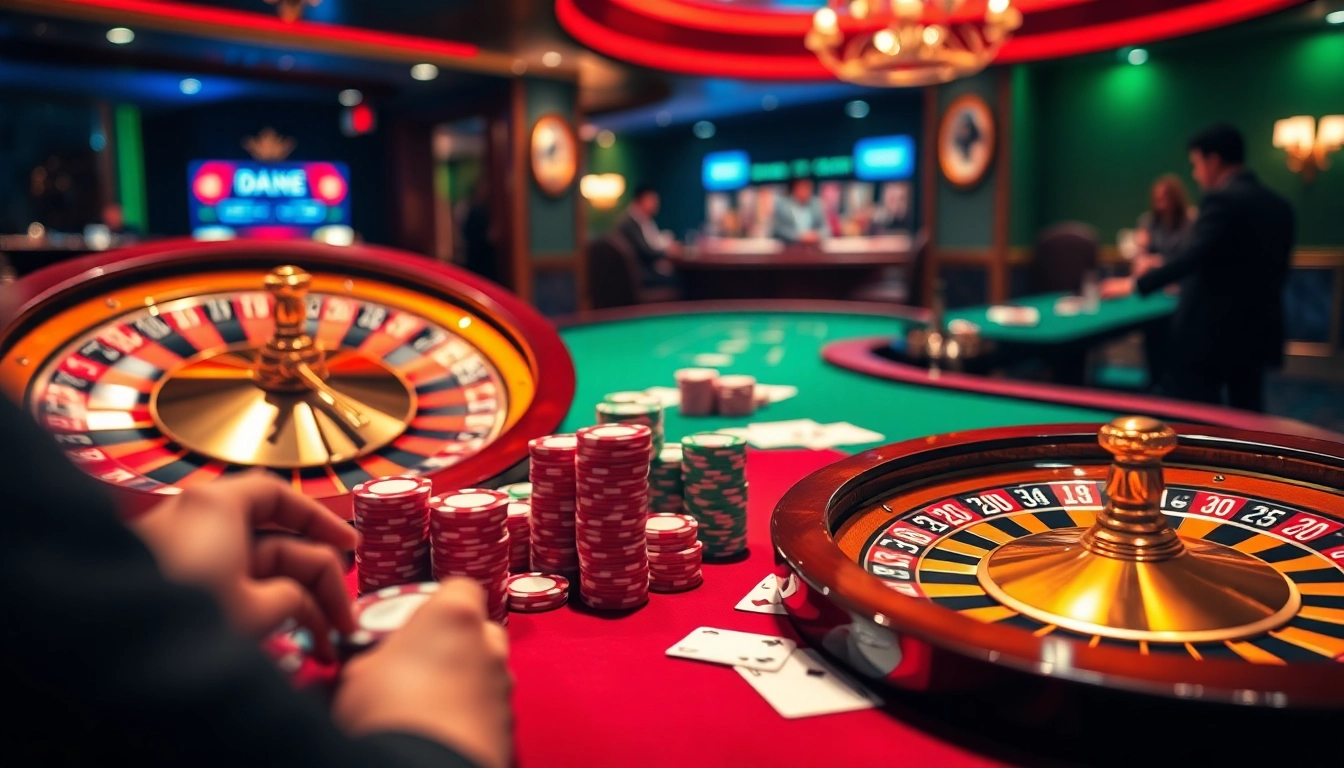 Experience the excitement of gambling at https://dabet.one/ with vibrant poker chips and roulette action.