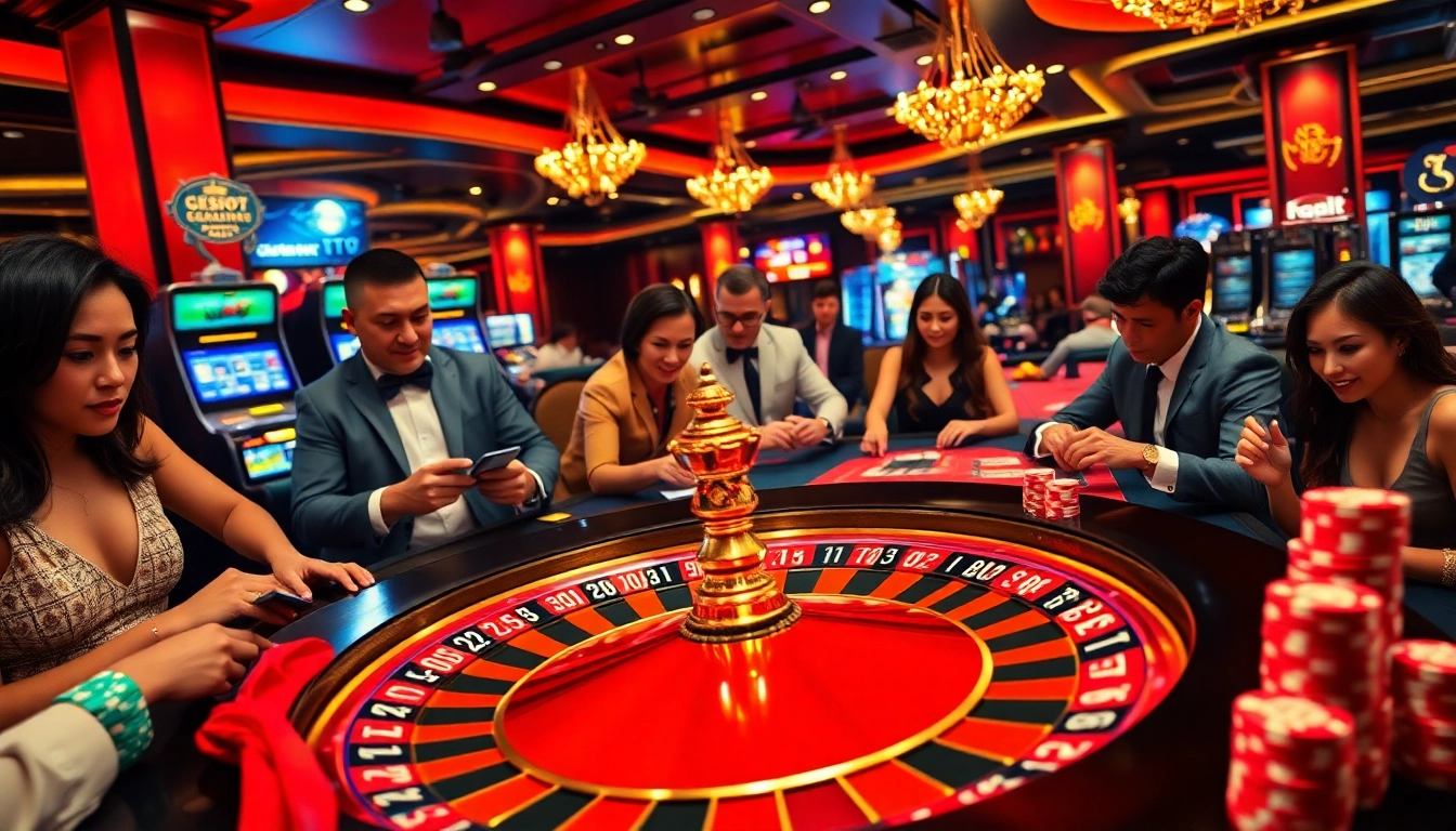Experience the thrill of gambling at https://6789.now/, featuring an elegant casino scene with roulette and poker chips.
